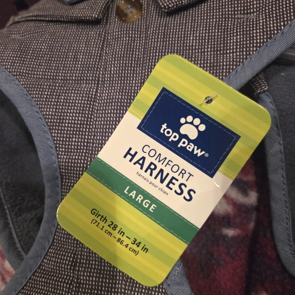 Top Paw Blue Harness With Bow-Size LG NWT